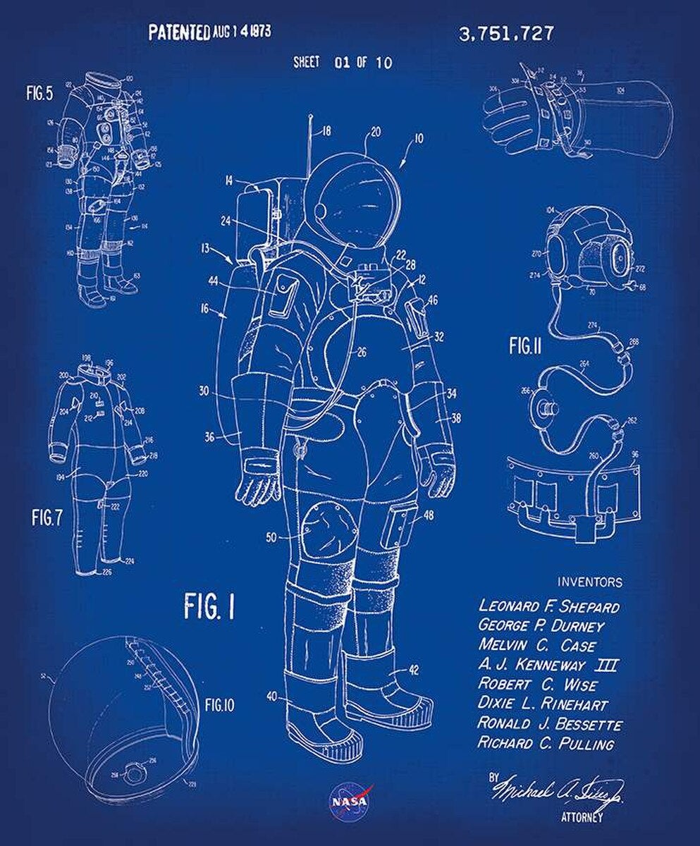 Riley Blake - Nasa Space Suit Blueprint - Quilt Kit - Pre-Order - ships ...