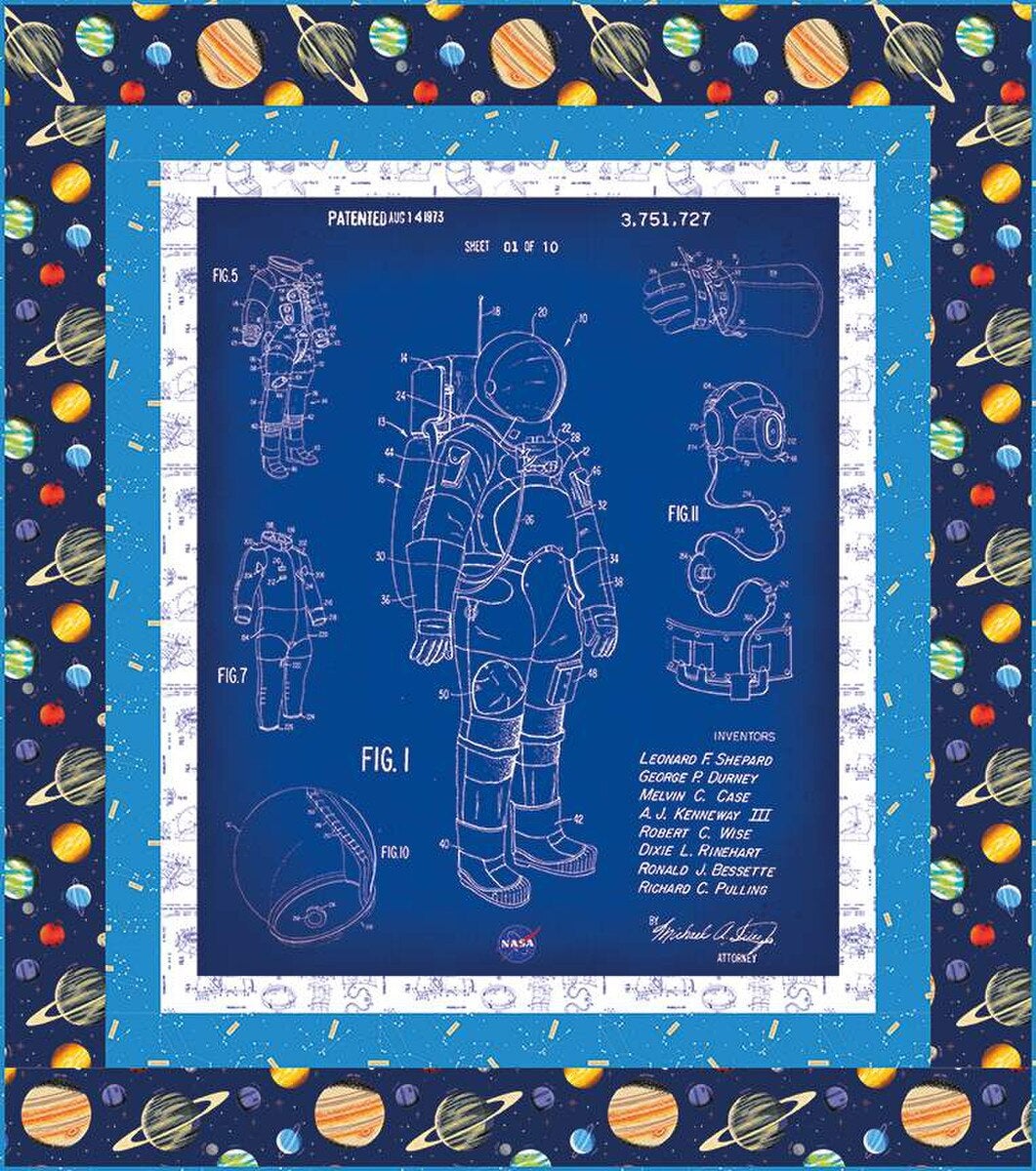 Riley Blake - Nasa Space Suit Blueprint - Quilt Kit - Pre-Order - ships ...